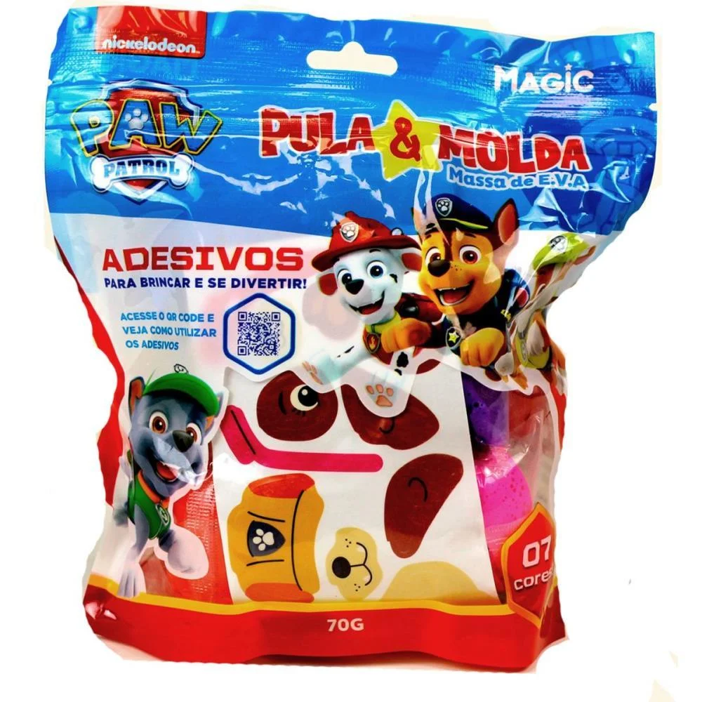Massa Para Modelar Criativa Pula E Molda 70G Chase 7Cores Magic Kids - imagem 4