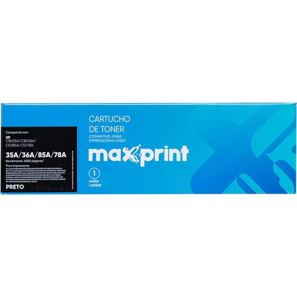 Cartucho De Toner Comp. Hp Pto. Universal 35A/36A/85A Maxprint - imagem 4
