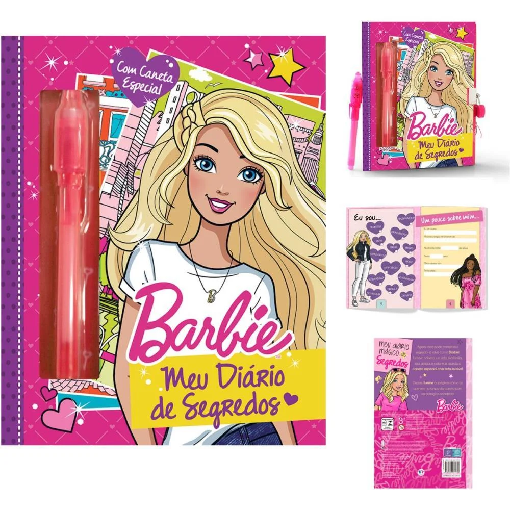 Diario Barbie Diario De Segredos 48Pg Magic Kids - imagem 4