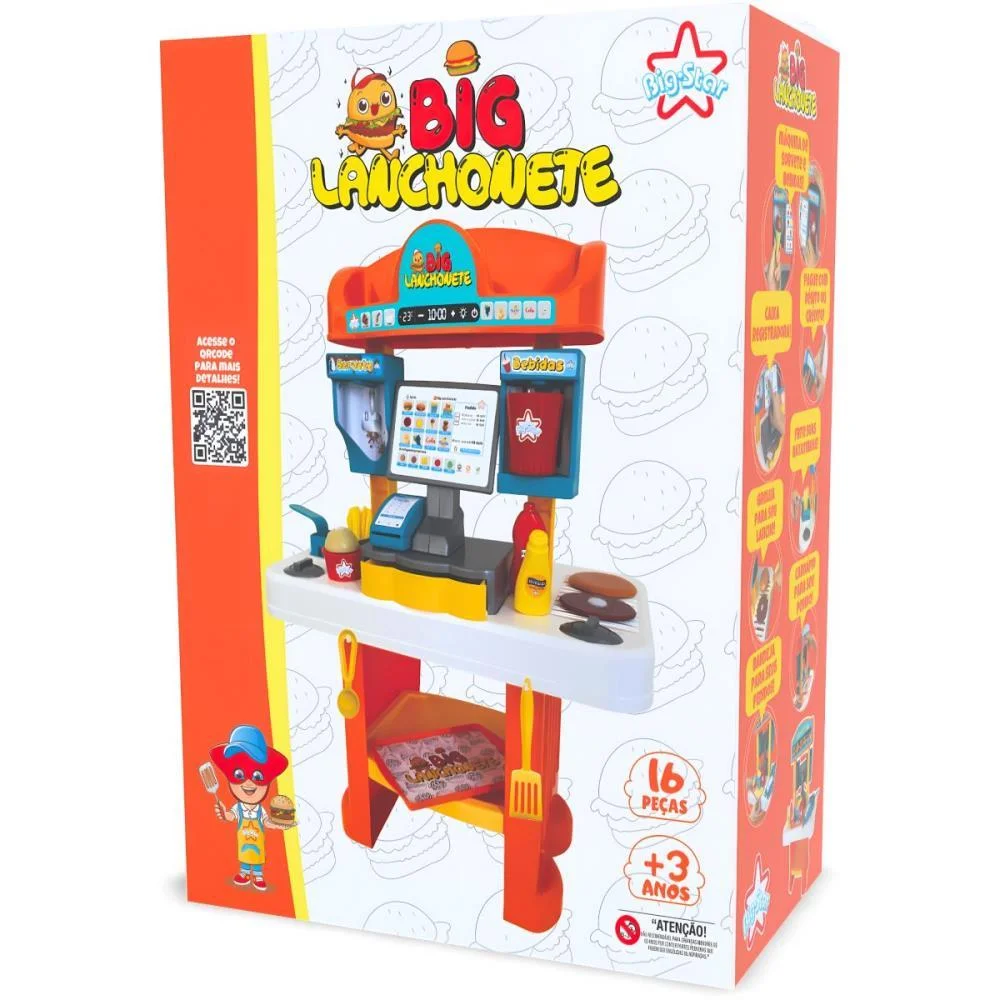 Brincando De Profissoes Big Lanchonete 56Cm Big Star - imagem 6
