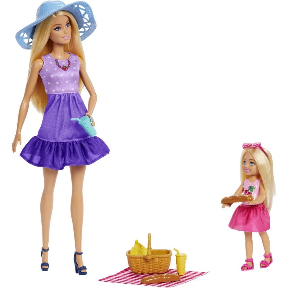 Barbie Family Malibu E Chelsea Cj Piquenique Mattel - imagem 4