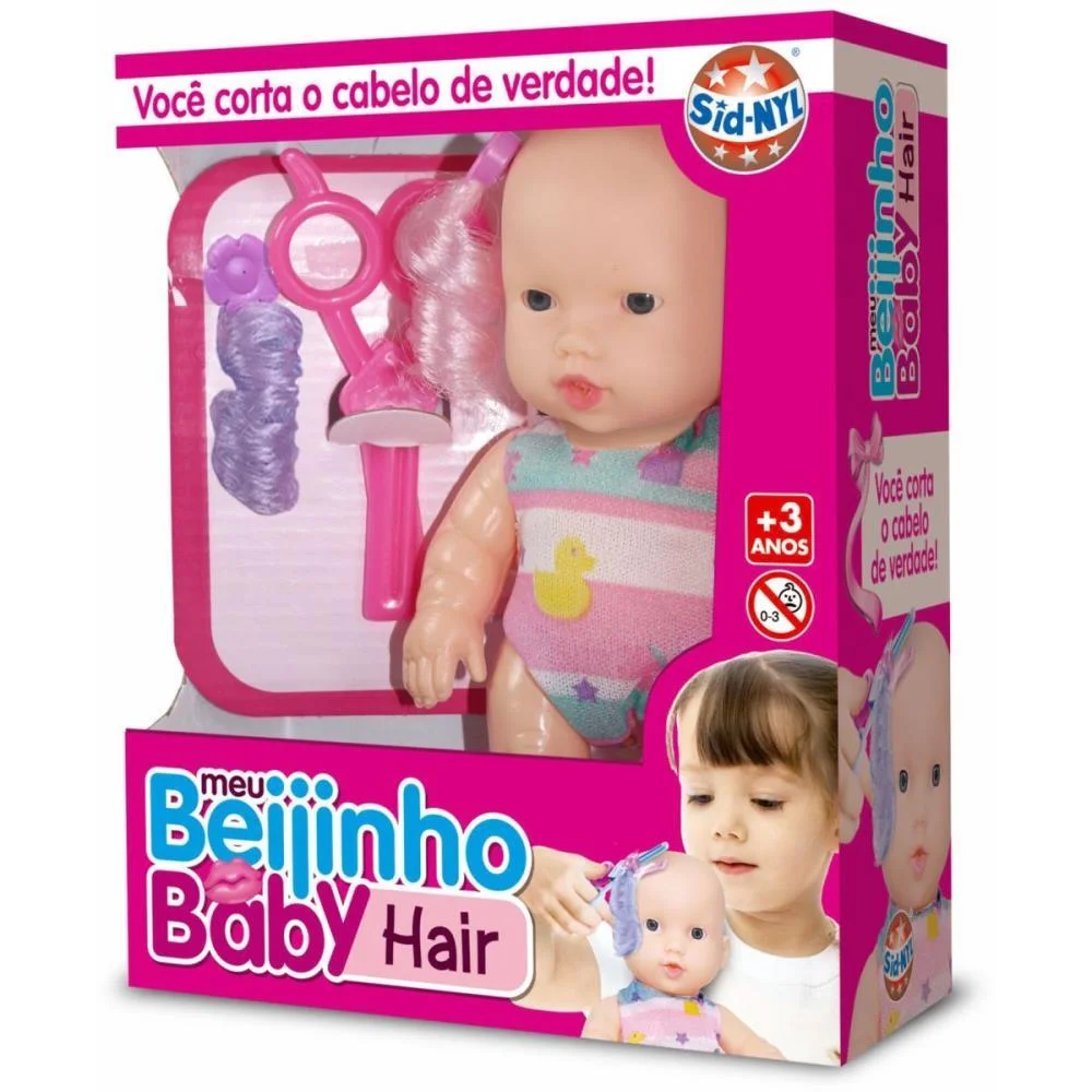 Boneca Meu Beijinho Baby Hair Sid-Nyl - imagem 4