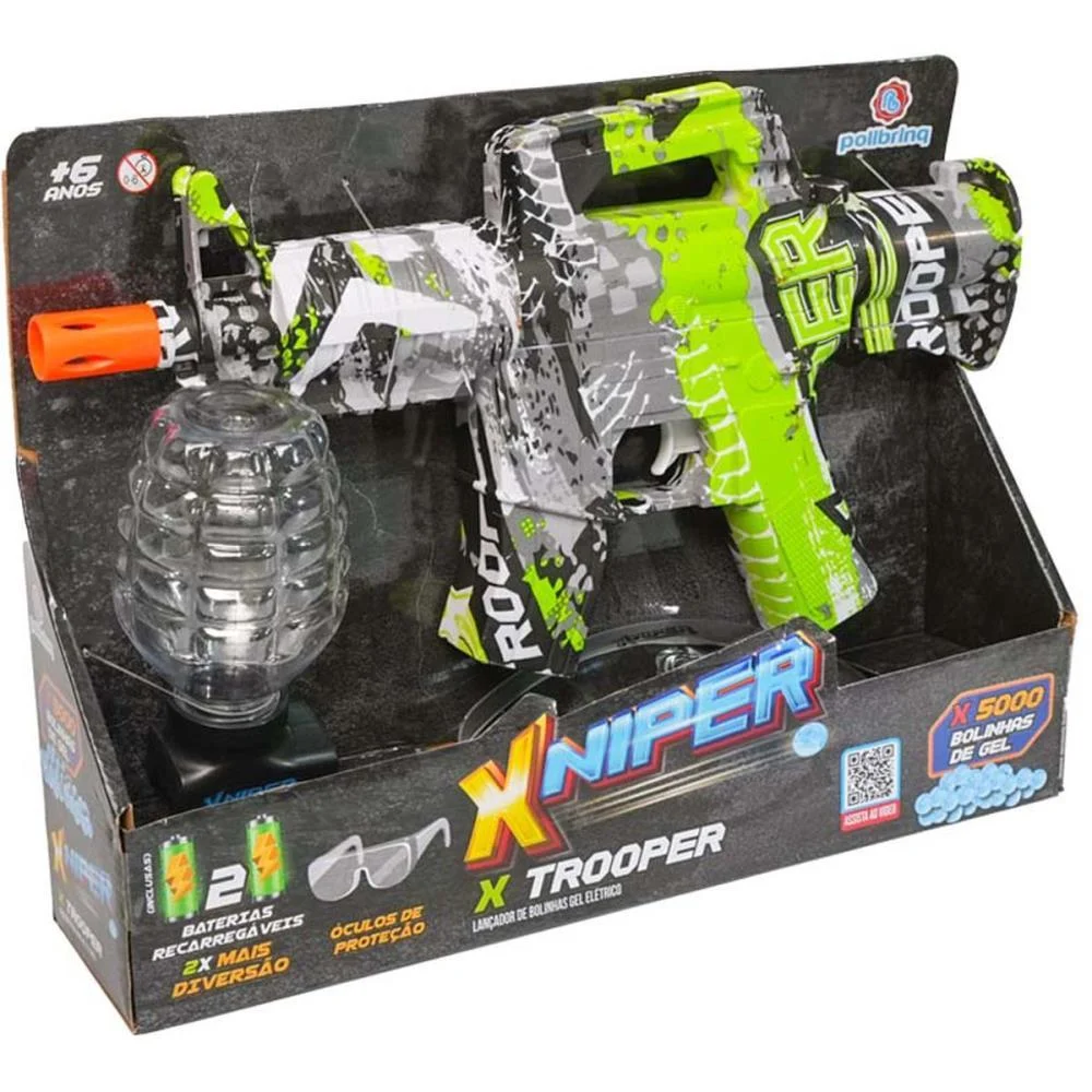 Lancador Xniper C/Oculos+5Mil Bolas Gel Polibrinq - imagem 6