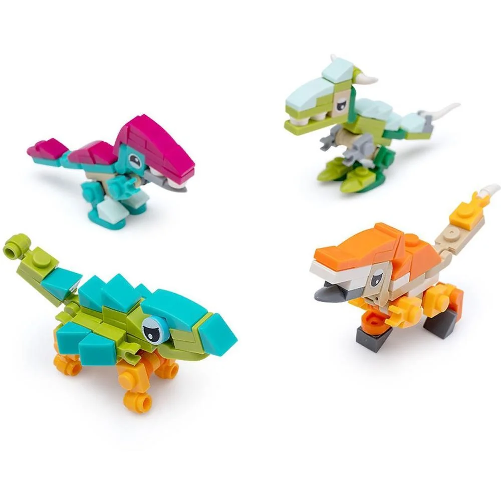 Brinquedo Para Montar Dino Mini Blocos (S) Leonora C/ 12 Unidades - imagem 5