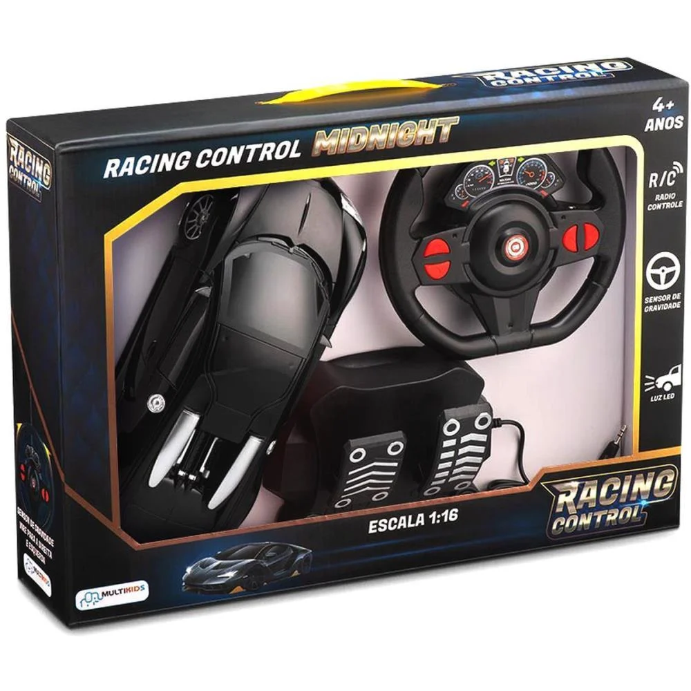 Carrinho Controle Remoto Midnight C/Acelerador 1:16 Pt Multikids - imagem 5