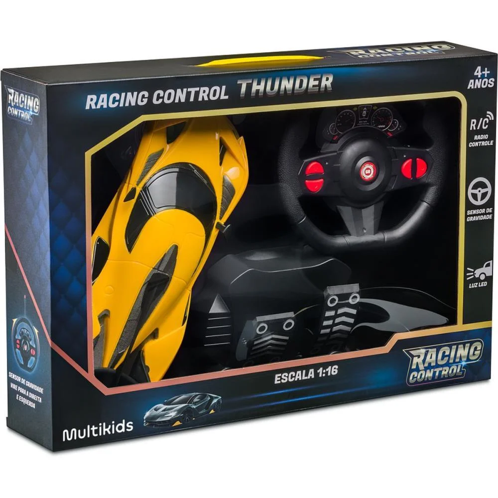 Carrinho Controle Remoto Thunder C/Acelerador 1:16 Am Multikids - imagem 5