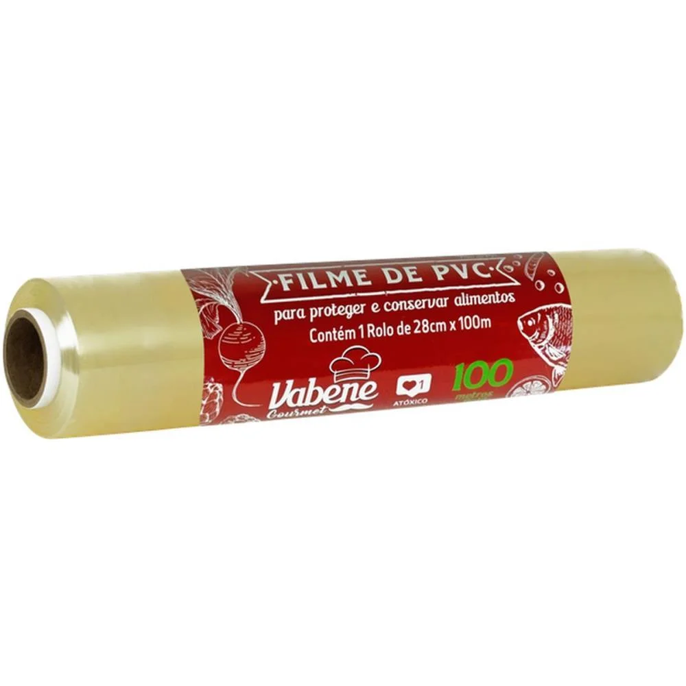 Plastico Para Alimentos Filme Pvc Refil 28Cmx100M. Vabene (Rolo) - imagem 3