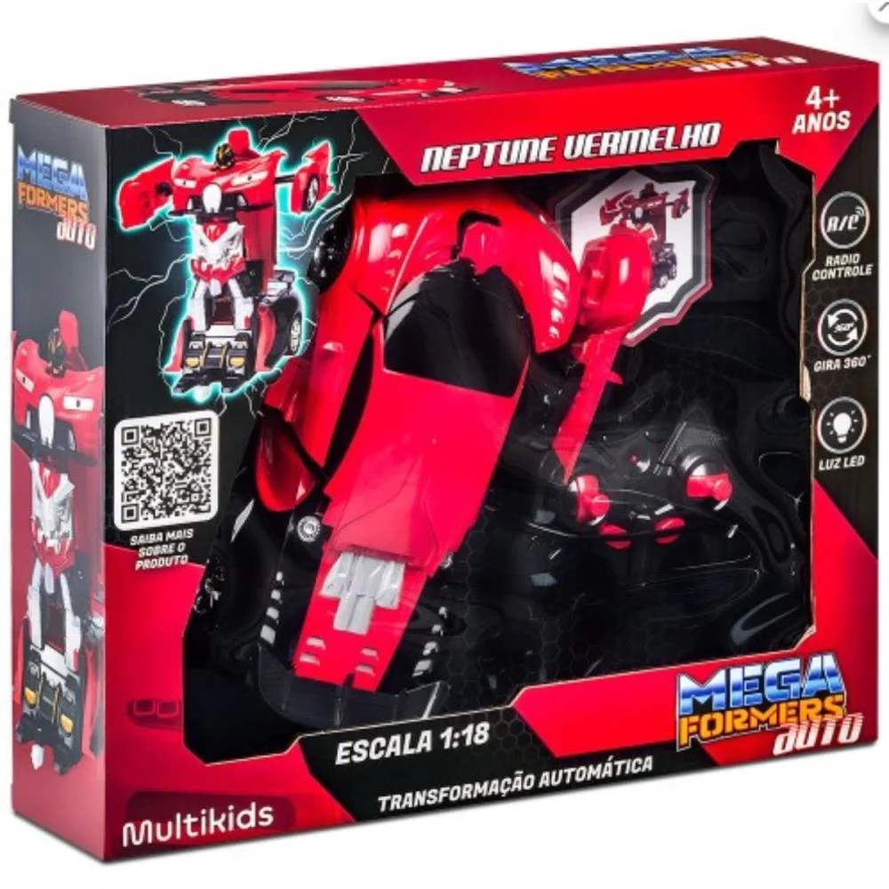 Carrinho Controle Remoto Megaformers Neptune R/C 1:18Vm Multikids - imagem 4