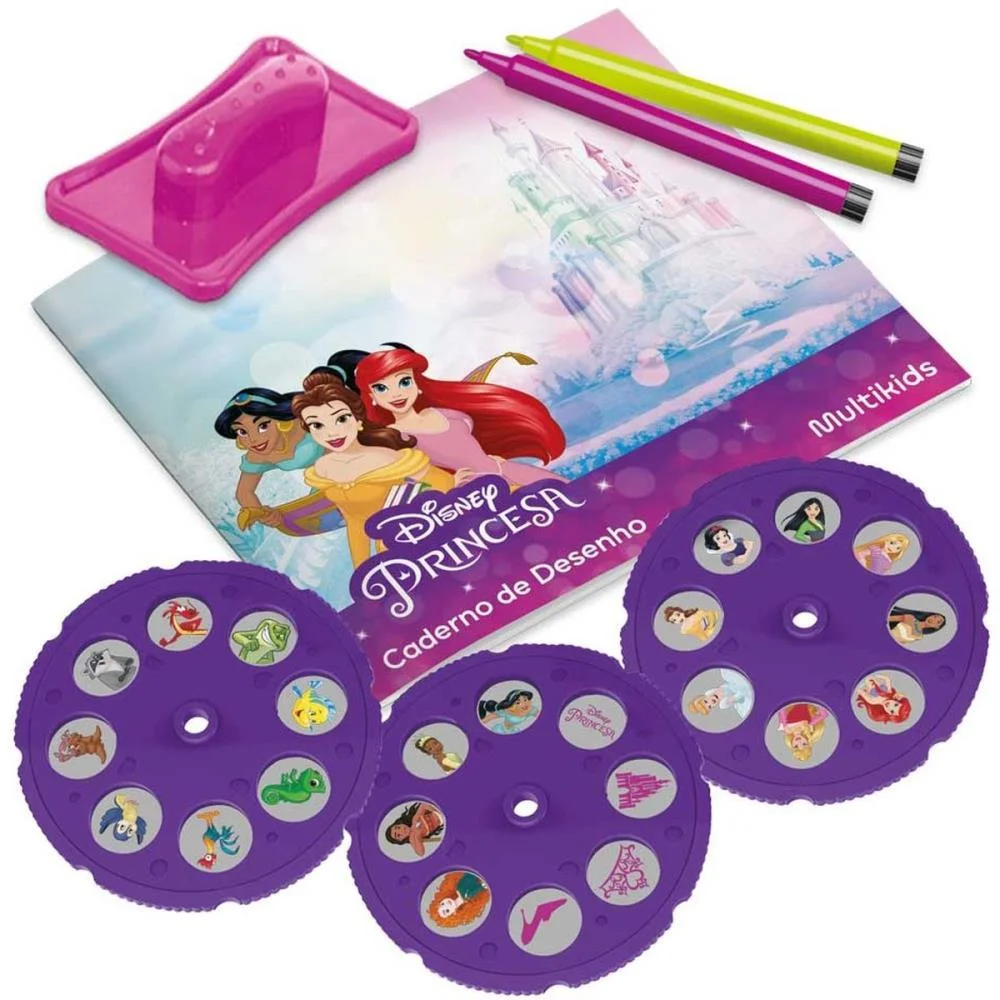Brinquedo Para Colorir Mesa Projetora Princesas Multikids - imagem 5