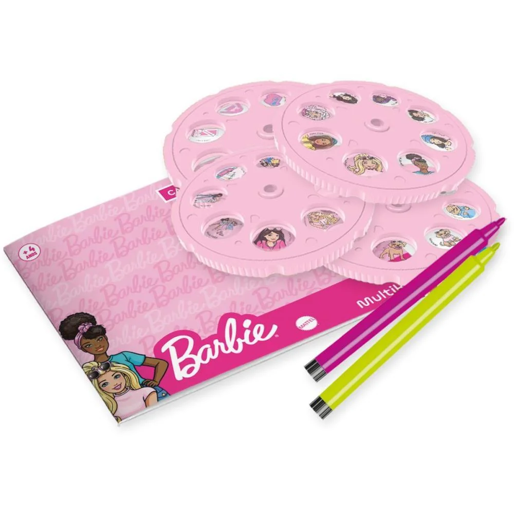 Brinquedo Para Colorir Mesa Projetora Desenho Barbie Multikids - imagem 4