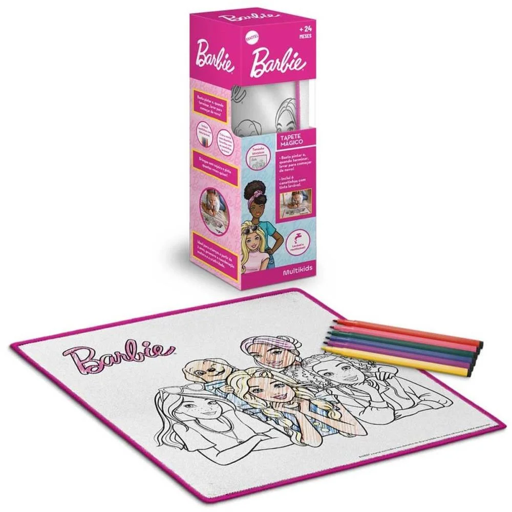 Brinquedo Para Colorir Tapete Mágico Acqua Barbie Multikids - imagem 3