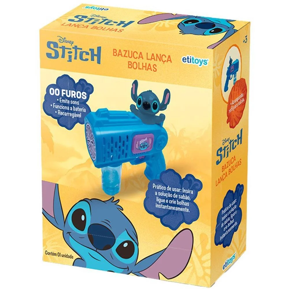 Bolha De Sabao Stitch Lanca Bolha (S) Etitoys - imagem 5