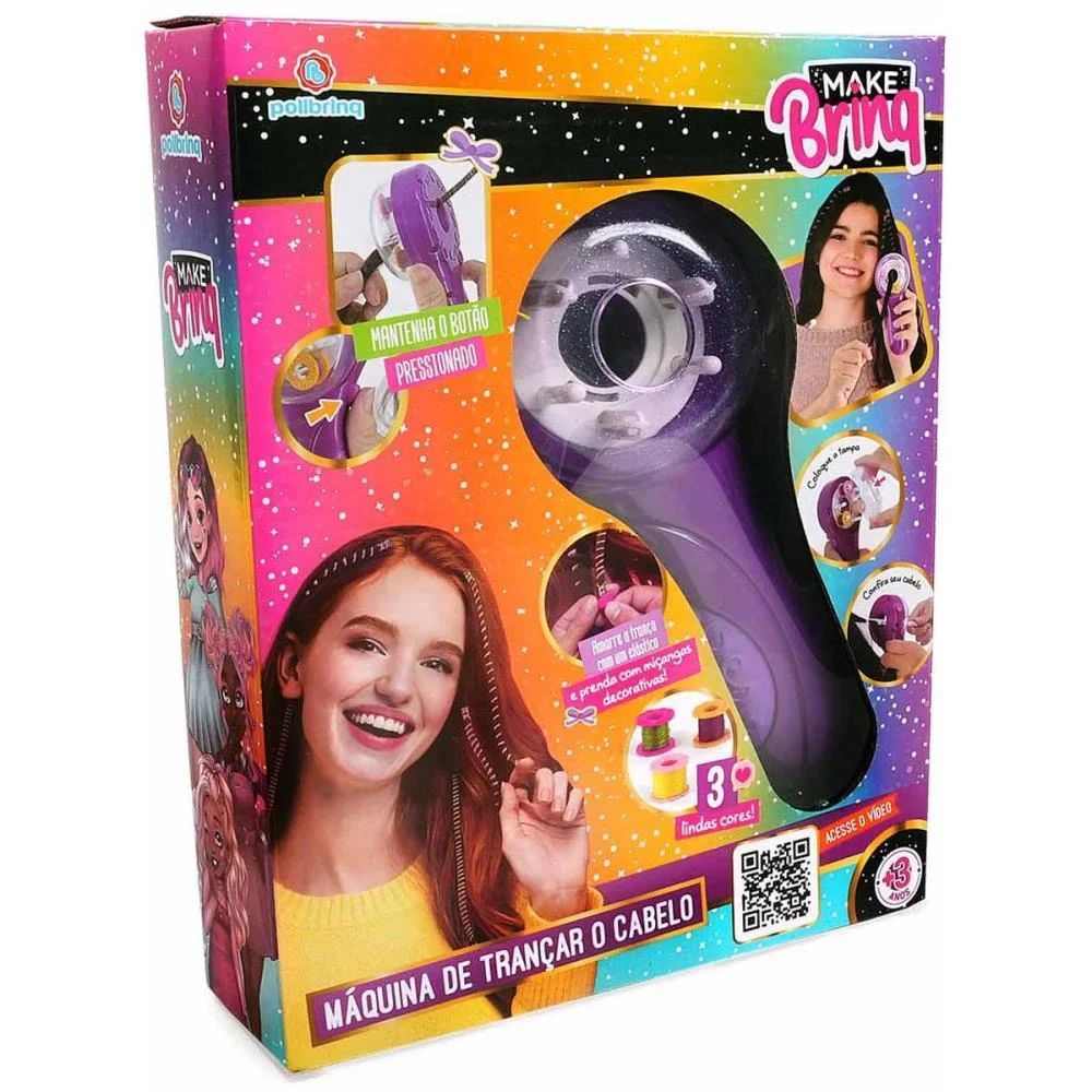 Maquiagem E Beleza Infantil Make Brinq Tranca Cabelo Polibrinq (Kit) - imagem 5