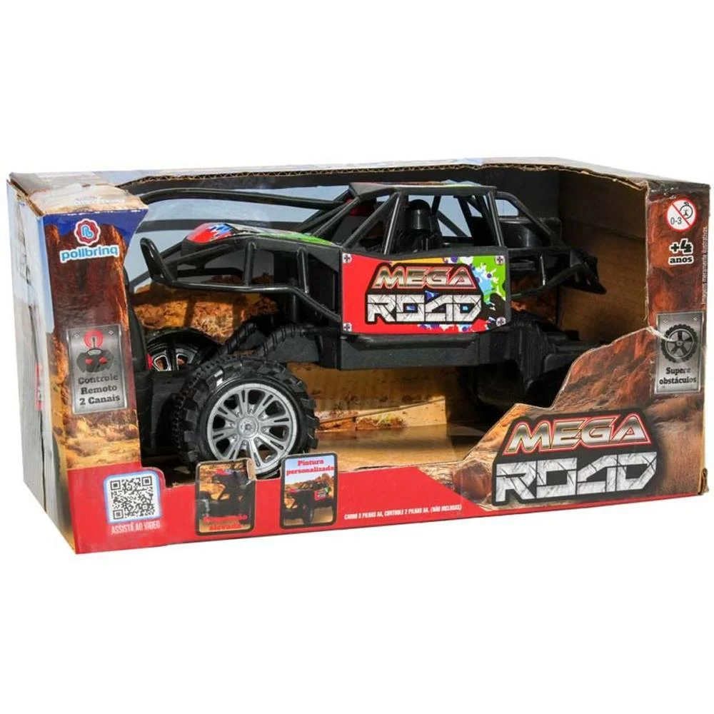 Carrinho Controle Remoto Mega Road Racing 2Func/Pilha Polibrinq - imagem 4