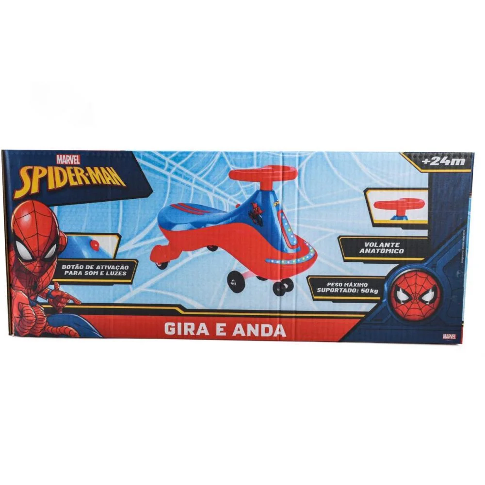 Gira Gira Car Spider Man C/Luz Bbr - imagem 8