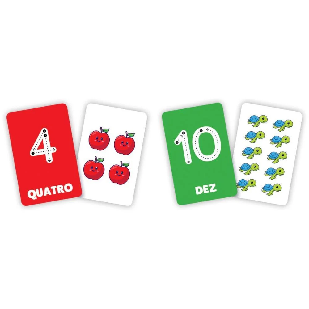 Jogo De Cartas Educa Numeros 34 Cartas Ggb Plast - imagem 3