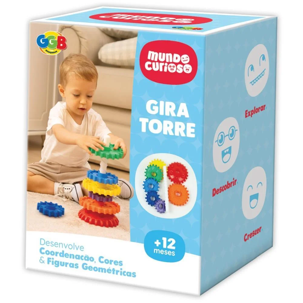 Brinquedo Educativo Gira Torre 6Pcs Ggb Plast - imagem 5