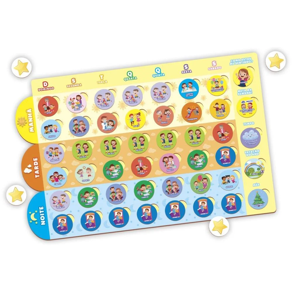 Brinquedo Educativo Minha Rotina 190 Pcs Ggb Plast - imagem 3