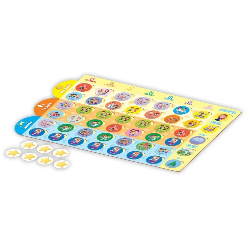 Brinquedo Educativo Minha Rotina 190 Pcs Ggb Plast - imagem 4