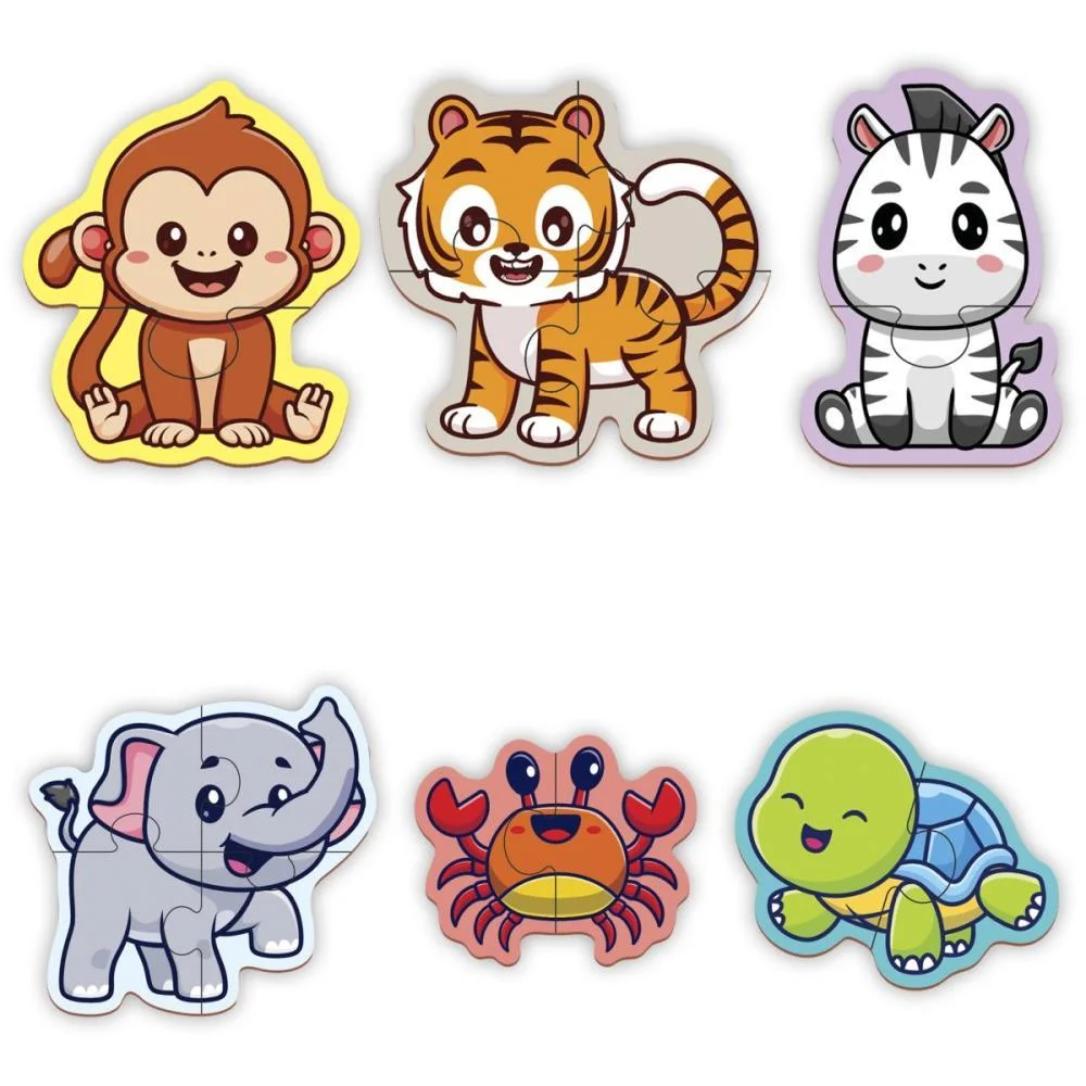 Brinquedo Pedagogico Monta Bichinhos 28 Pcs Ggb Plast - imagem 4