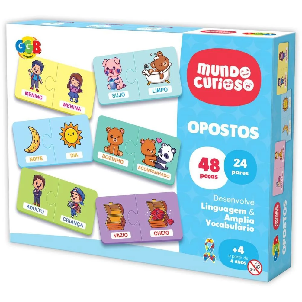 Brinquedo Pedagogico Opostos 48 Pcs Ggb Plast - imagem 2