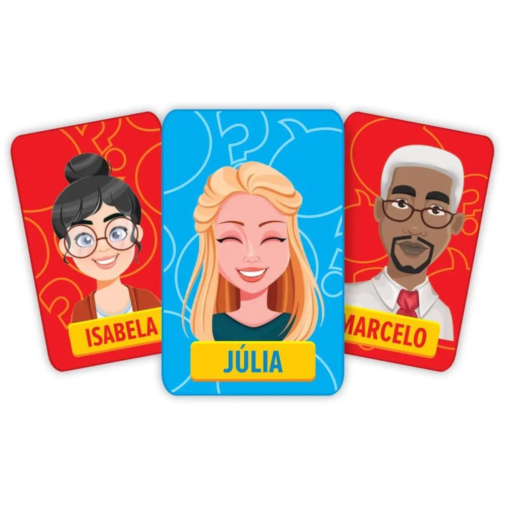 Jogo De Cartas Quem É Quem? 54 Cartas Ggb Plast - imagem 3