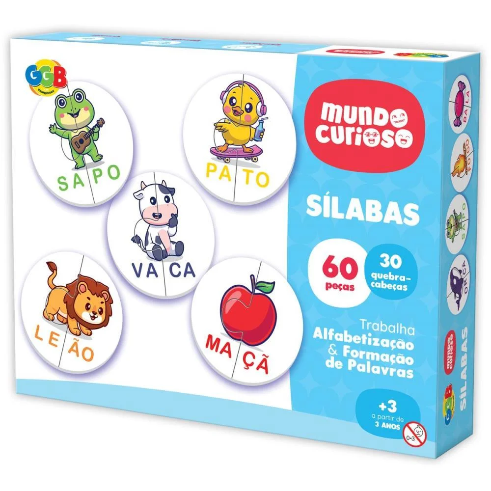 Brinquedo Pedagogico Silabas 60 Pcs Ggb Plast - imagem 2