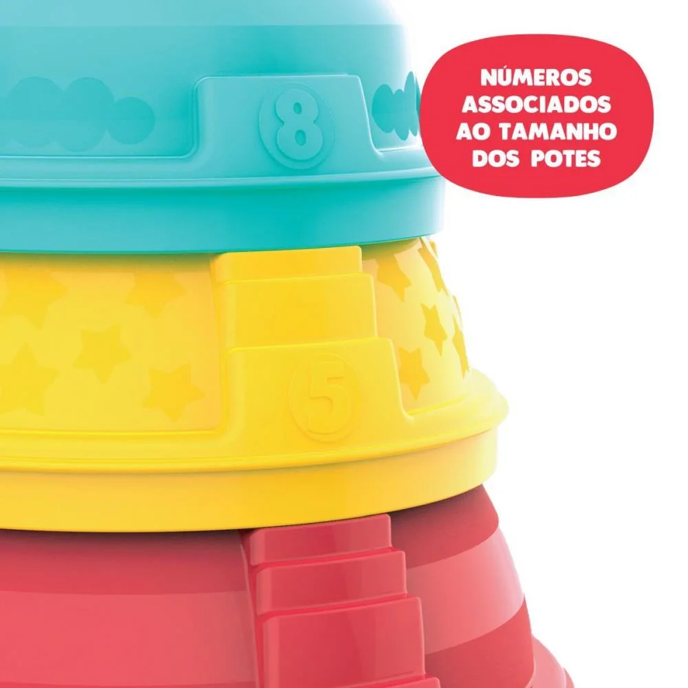 Brinquedo Educativo Potes De Empilhar Ggb Plast - imagem 3
