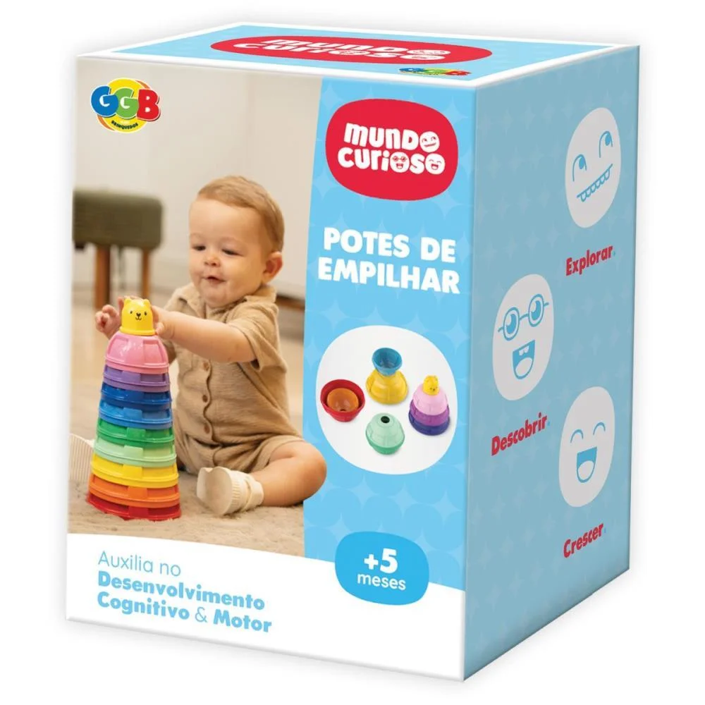 Brinquedo Educativo Potes De Empilhar Ggb Plast - imagem 8