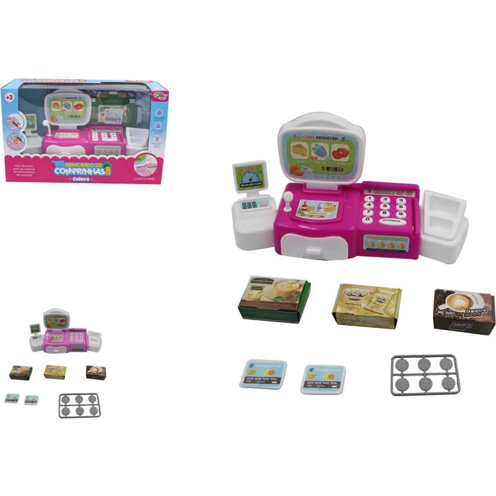 Brincando De Profissoes Caixa Registradora Colors/Som Wellmix - imagem 2