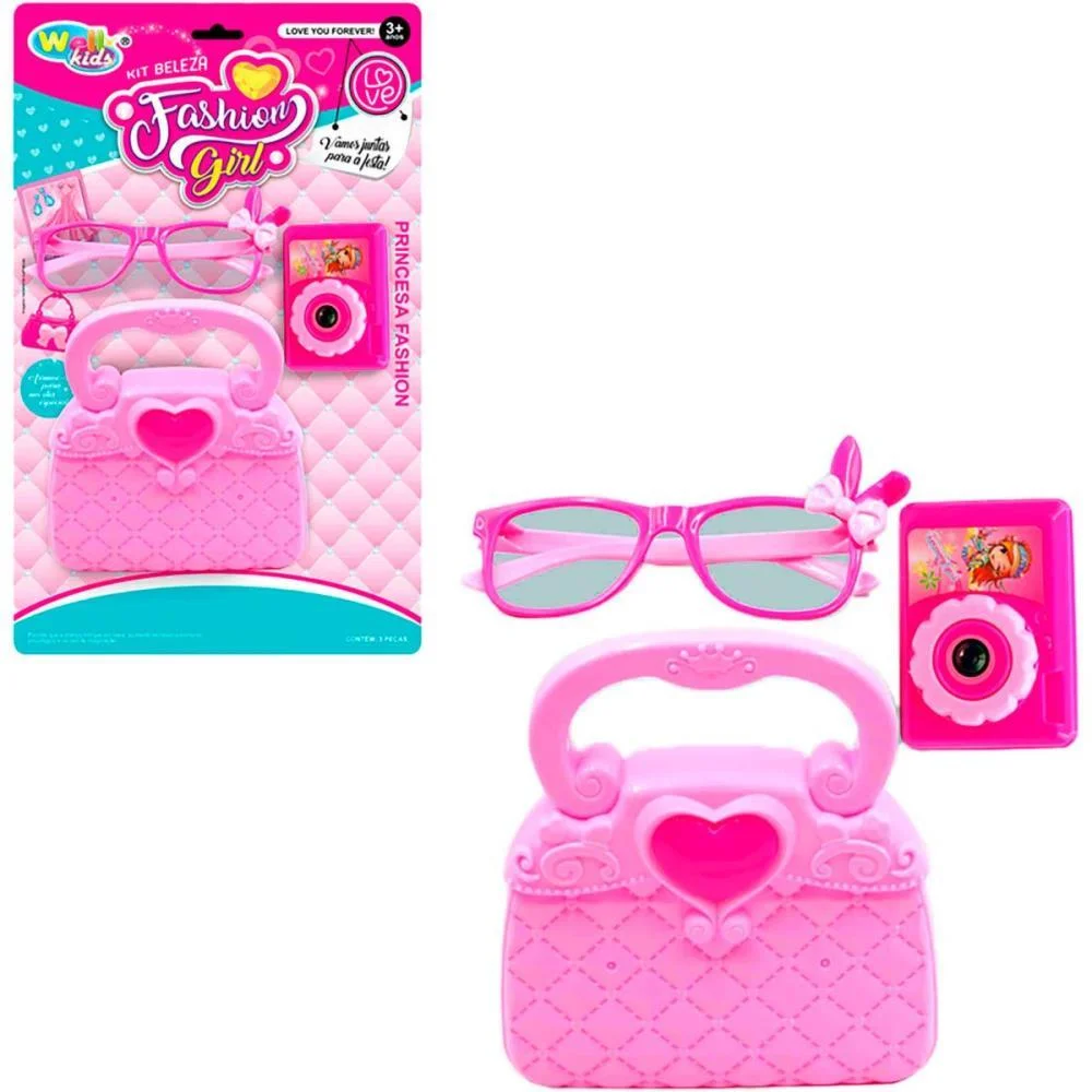 Maquiagem E Beleza Infantil Kit Beleza Fashion Girl 3Pcs Wellmix (Blister) - imagem 3