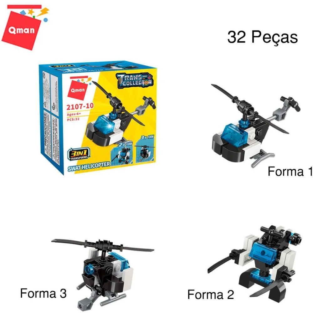 Brinquedo Para Montar Set Bombeiro E Policia 3Em1(S) Keepplay C/ 10 Unidades - imagem 12