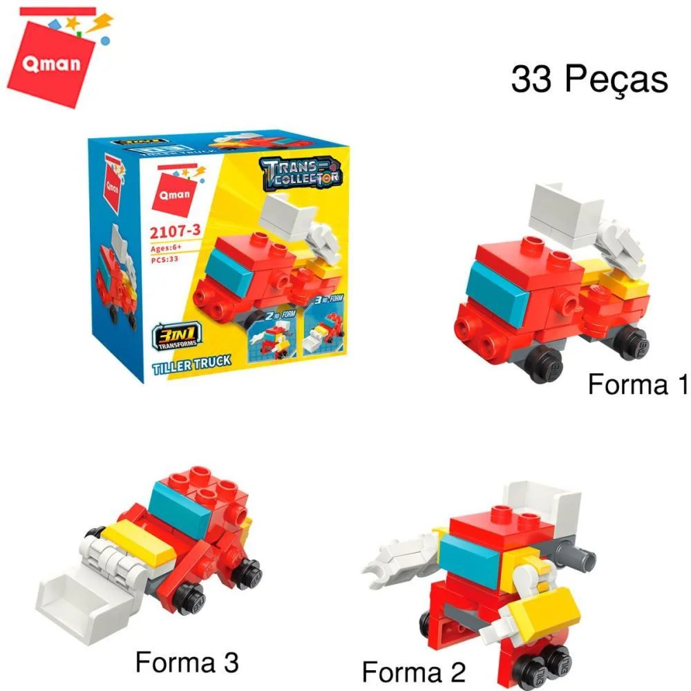 Brinquedo Para Montar Set Bombeiro E Policia 3Em1(S) Keepplay C/ 10 Unidades - imagem 5