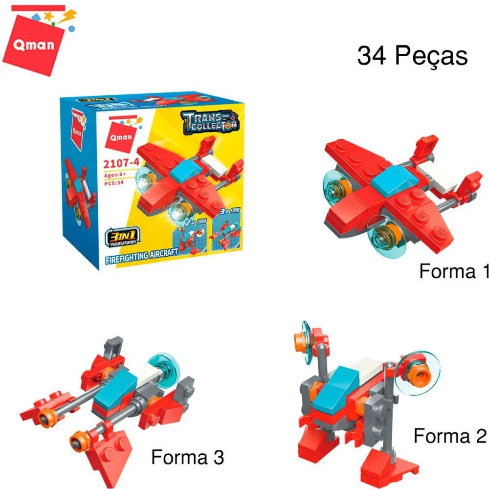 Brinquedo Para Montar Set Bombeiro E Policia 3Em1(S) Keepplay C/ 10 Unidades - imagem 6
