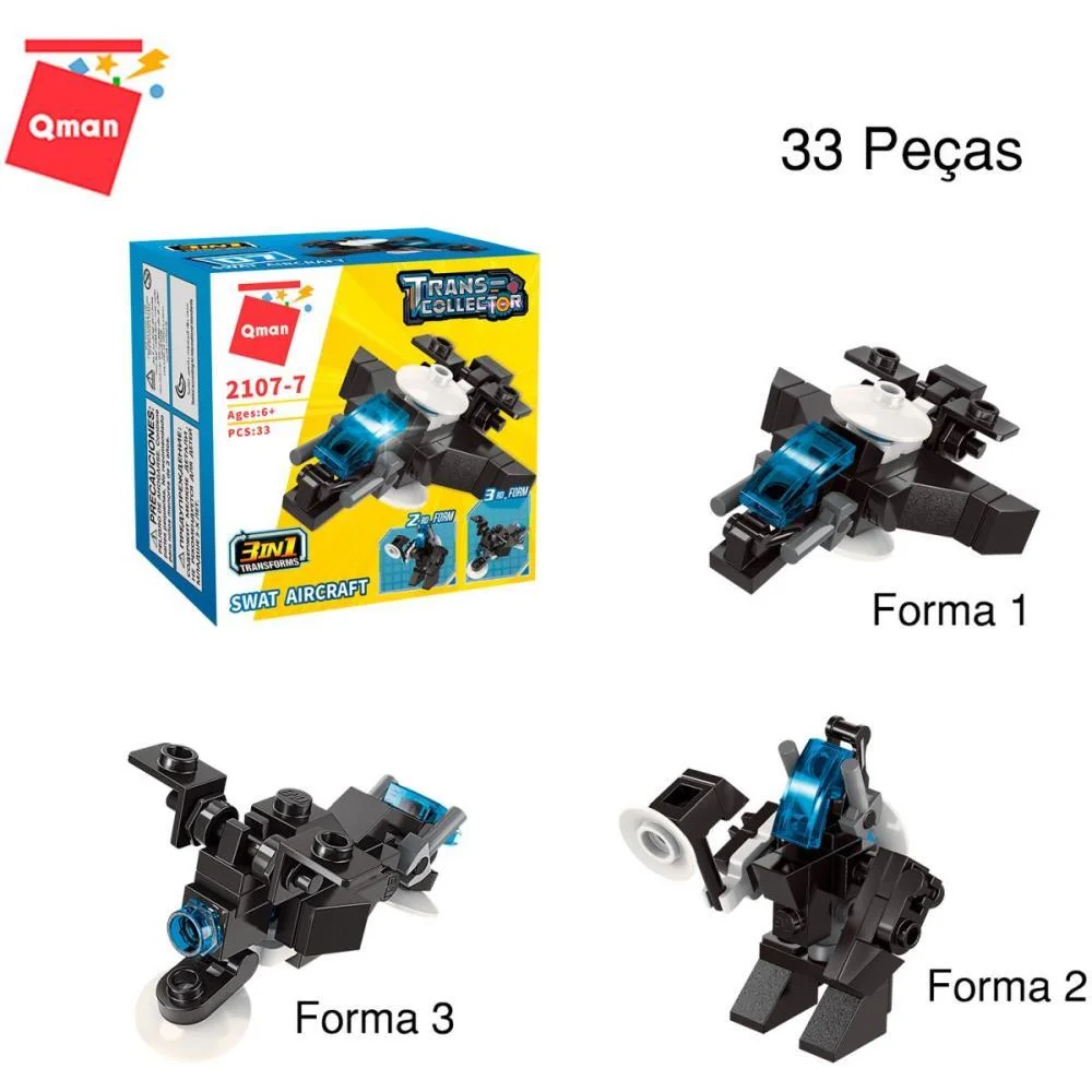 Brinquedo Para Montar Set Bombeiro E Policia 3Em1(S) Keepplay C/ 10 Unidades - imagem 9