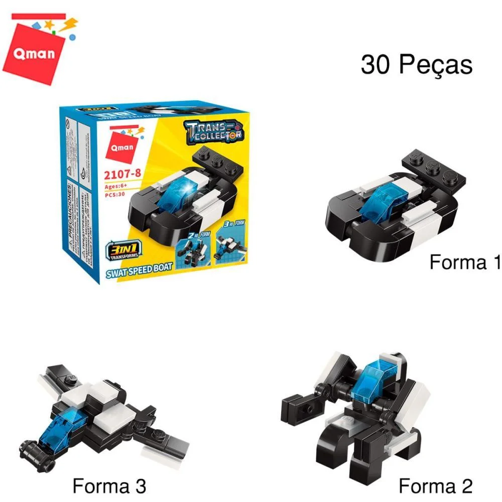 Brinquedo Para Montar Set Bombeiro E Policia 3Em1(S) Keepplay C/ 10 Unidades - imagem 10