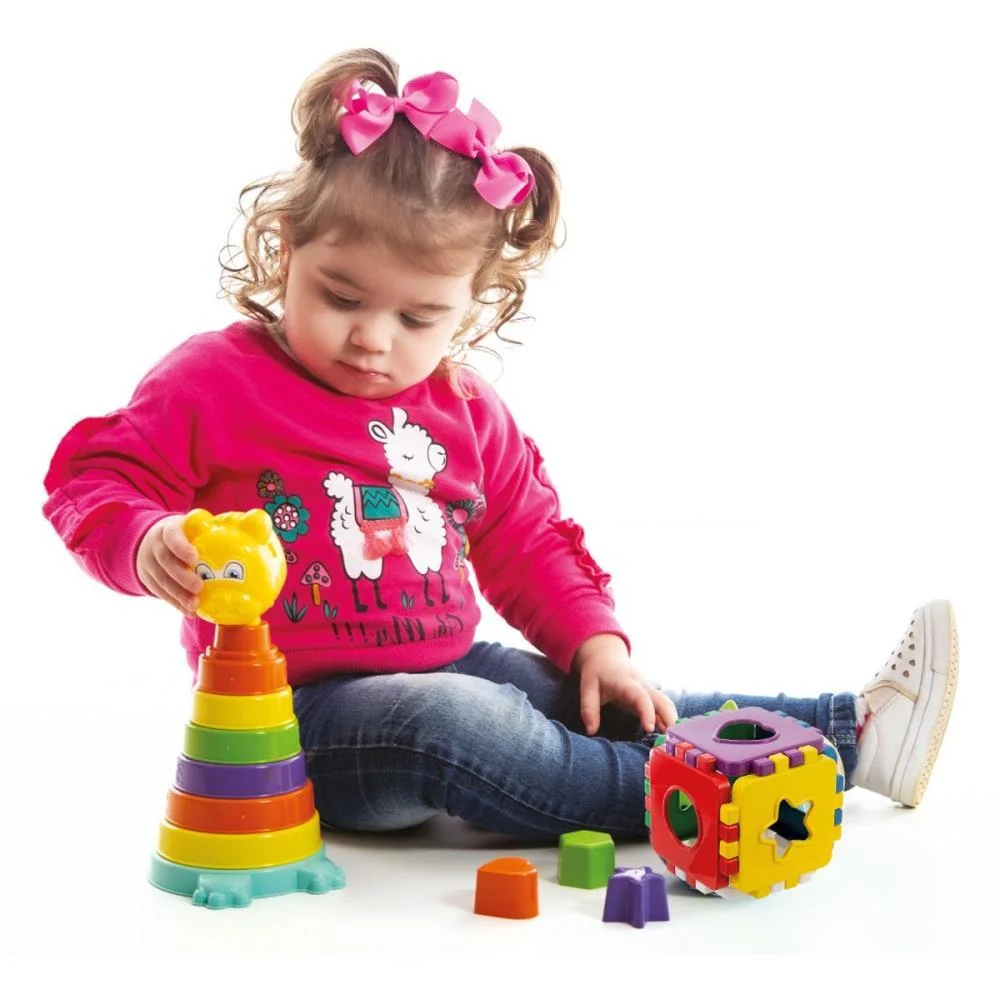Brinquedo Educativo Urso + Cubo Educativo Kendy Brinquedos - imagem 5
