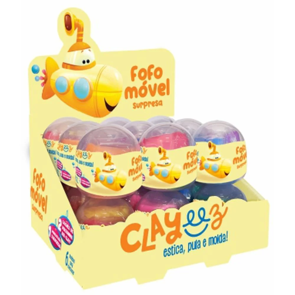 Massa Para Modelar Criativa Ovo Surpresa Fofomovel 12G (S) Doce Brinquedo C/ 18 Unidades - imagem 4