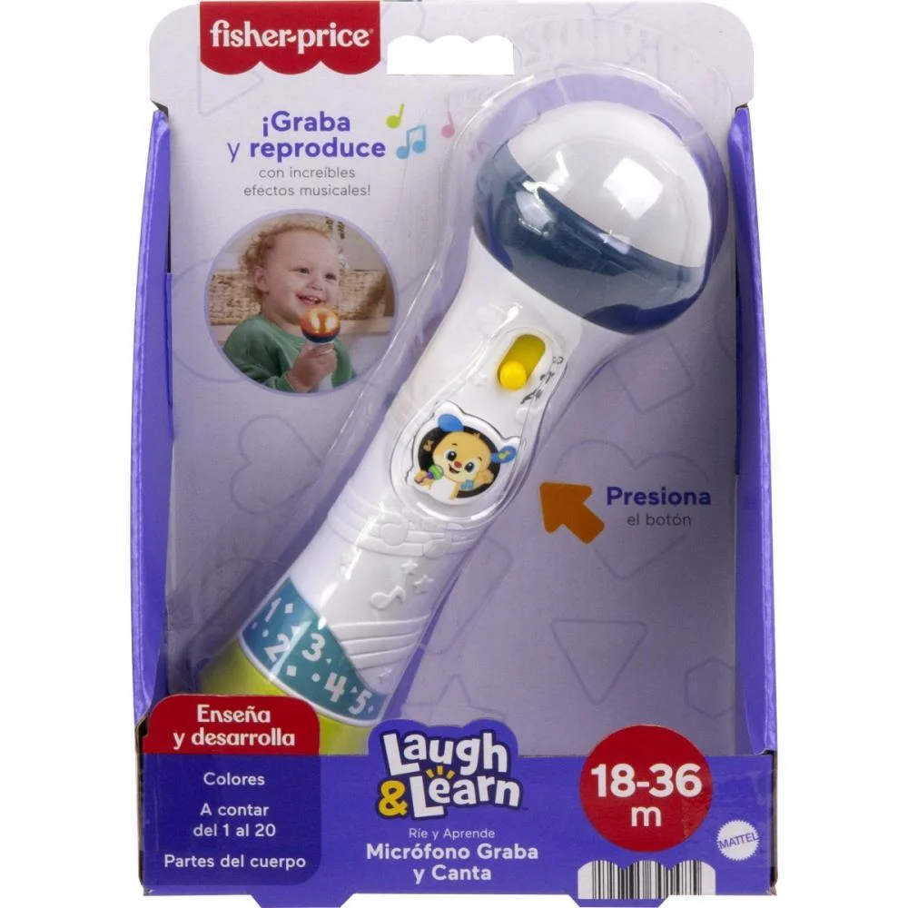 Fisher-Price Aprender Brincar Microfone C/Sons E Gravador Mattel - imagem 6