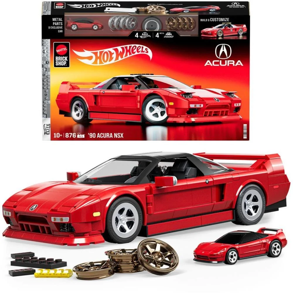 Hot Wheels Brick Shop Elite Acura Nsx 90 1:16 876Pcs Mattel - imagem 2