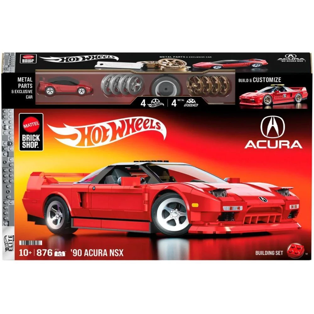 Hot Wheels Brick Shop Elite Acura Nsx 90 1:16 876Pcs Mattel - imagem 13