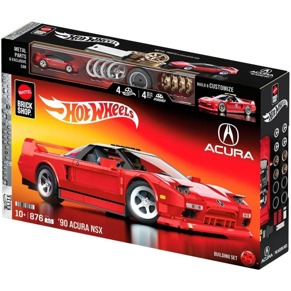 Hot Wheels Brick Shop Elite Acura Nsx 90 1:16 876Pcs Mattel - imagem 14