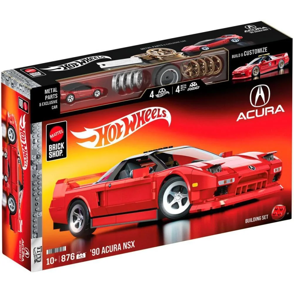 Hot Wheels Brick Shop Elite Acura Nsx 90 1:16 876Pcs Mattel - imagem 15