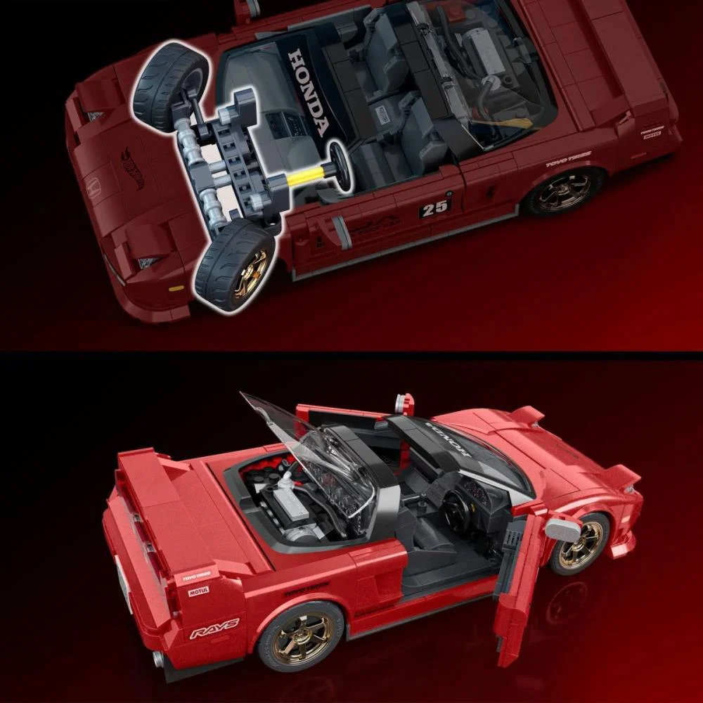 Hot Wheels Brick Shop Elite Acura Nsx 90 1:16 876Pcs Mattel - imagem 8