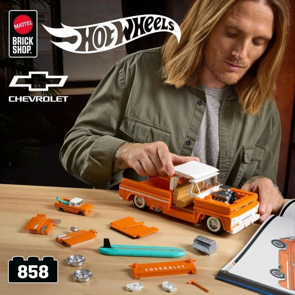 Hot Wheels Brick Shop Elite Chevy Pickup 1:16 858P Mattel - imagem 11