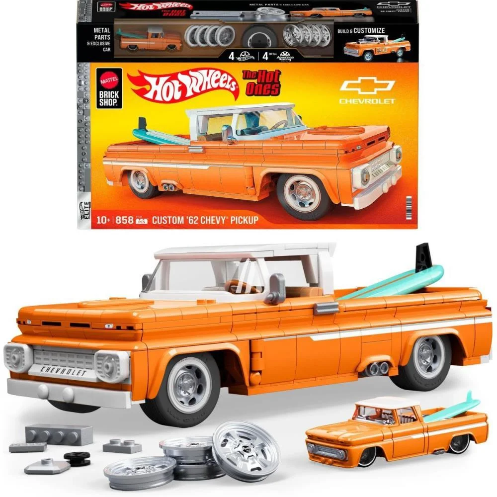 Hot Wheels Brick Shop Elite Chevy Pickup 1:16 858P Mattel - imagem 3