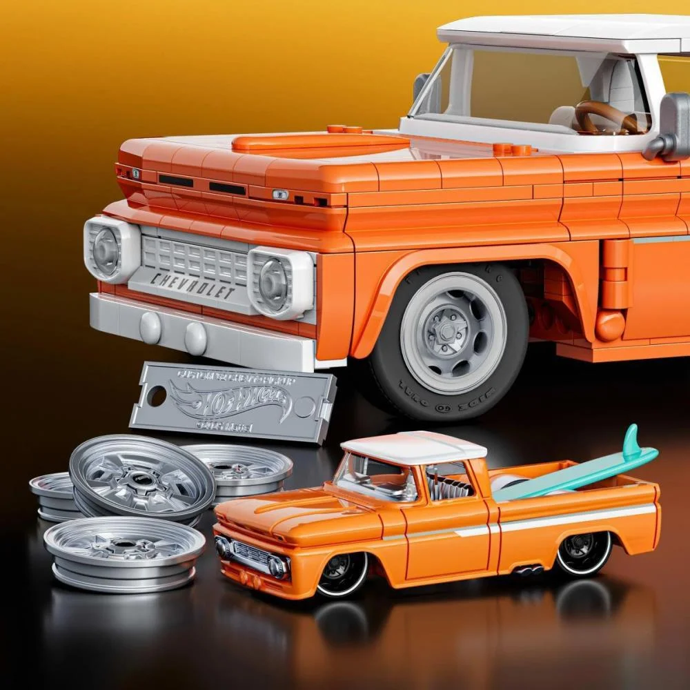 Hot Wheels Brick Shop Elite Chevy Pickup 1:16 858P Mattel - imagem 4