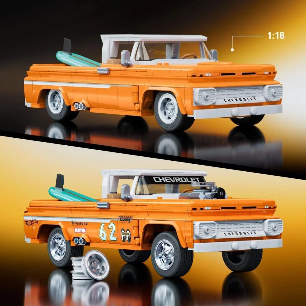 Hot Wheels Brick Shop Elite Chevy Pickup 1:16 858P Mattel - imagem 6