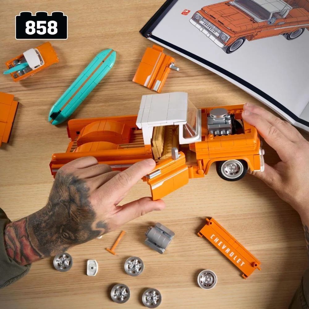 Hot Wheels Brick Shop Elite Chevy Pickup 1:16 858P Mattel - imagem 7