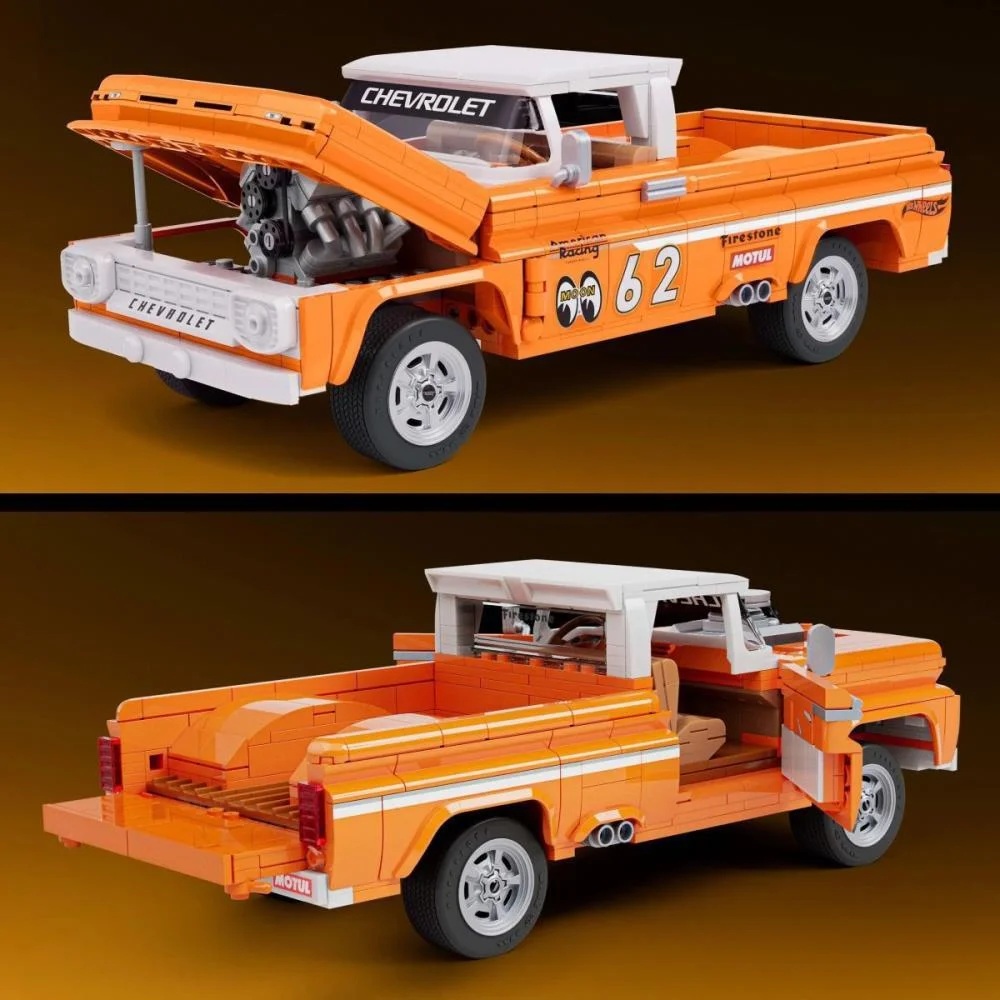 Hot Wheels Brick Shop Elite Chevy Pickup 1:16 858P Mattel - imagem 8